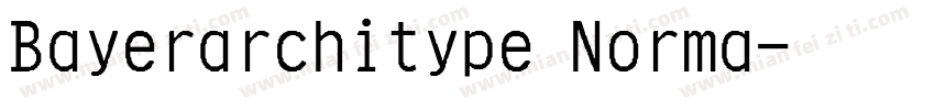 Bayerarchitype Norma字体转换